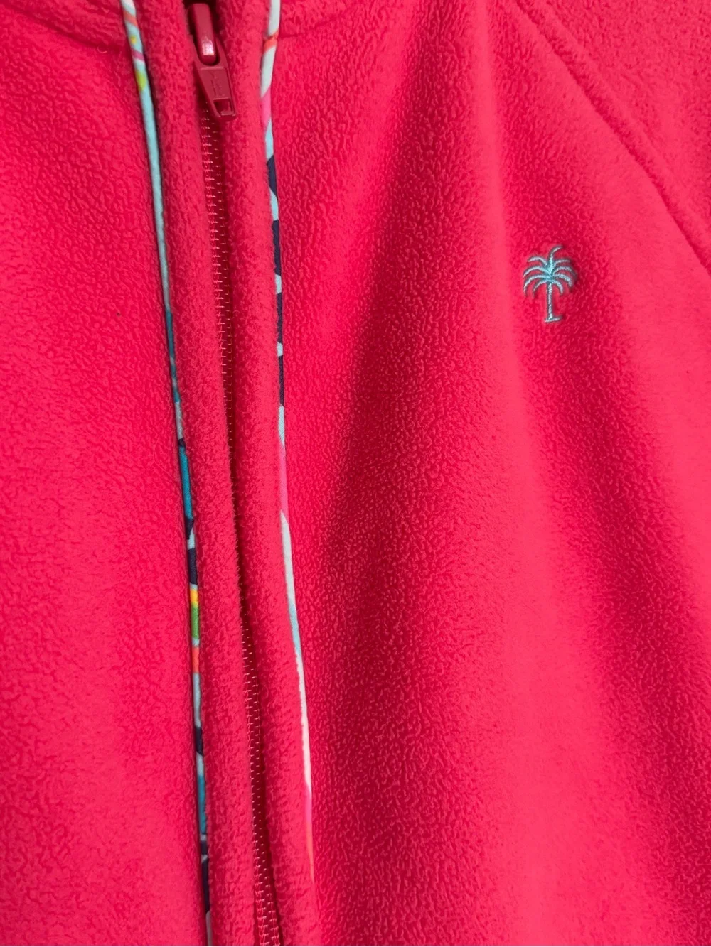 Lily Pulitzer Women's Pink Fleece Jacket - Lightweight Zip Front - Picture 2 of 6